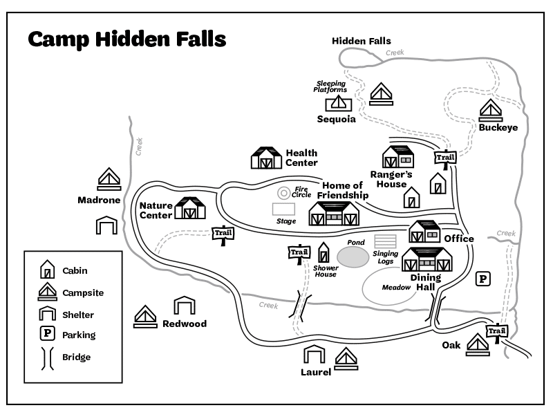 Hidden Falls Sitemap