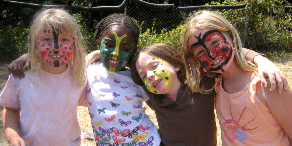 Girls with facepaint